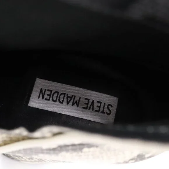 Steve Madden Snakeskin Print Ankle Booties Block Heel Side Zip Womens Sz 7.5 - Picture 10 of 10